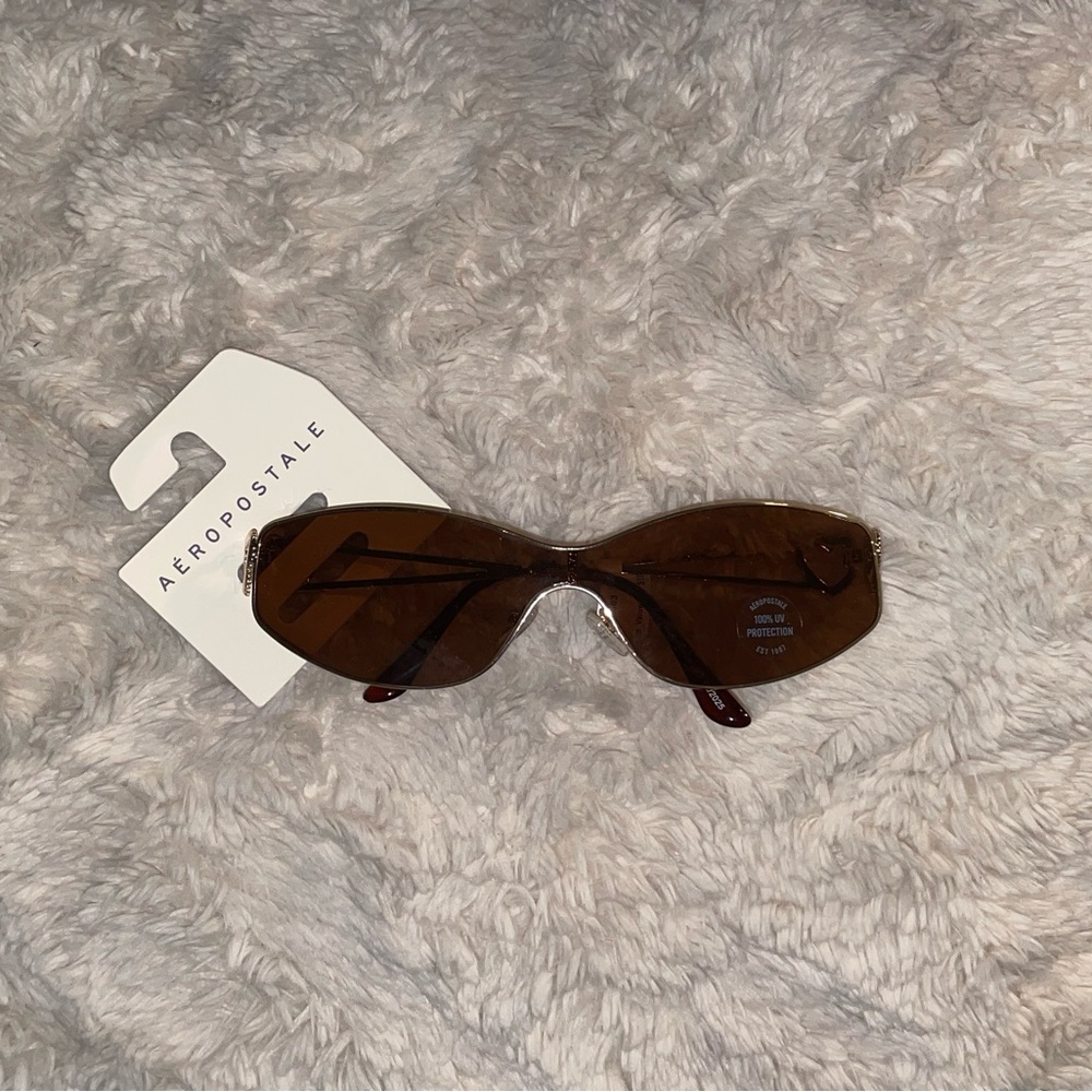 Aeropostale Burgundy and Gold Sunglasses